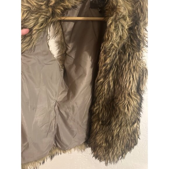 Ci Sono Penny Lane Retro 70’s Rock Faux Fur Vest - Picture 6 of 10